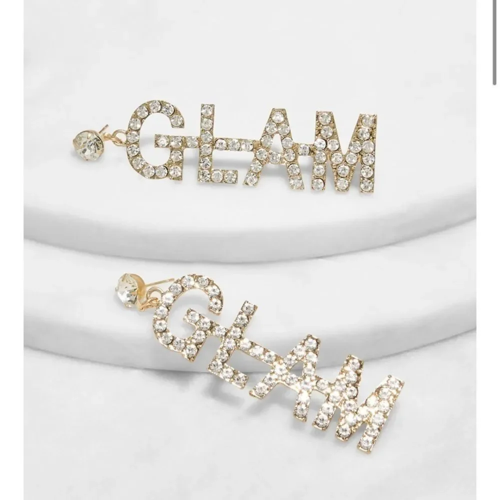 Rhinestone GLAM Ear Rings - Picture 2 of 5
